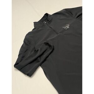 Men's Nike Dri-fit 1/4 Zip Black Pullover Sweater Longsleeve L